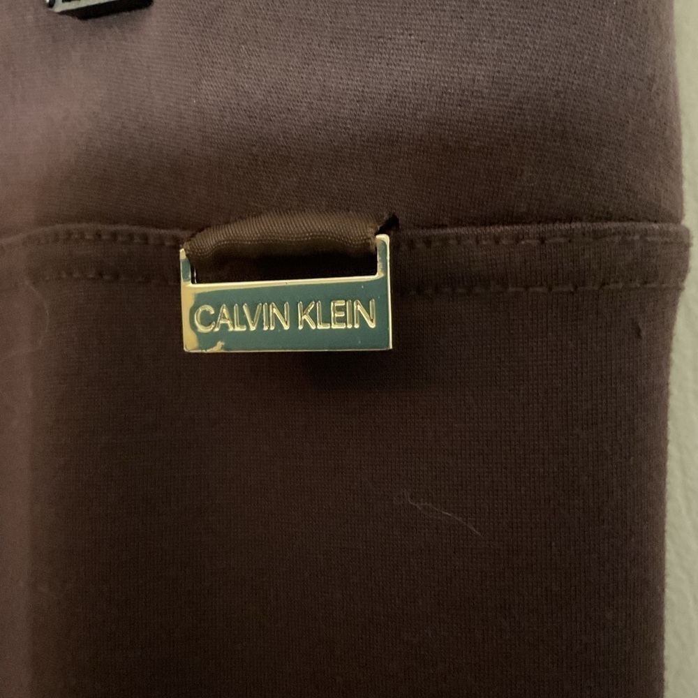 Calvin Klein Brown Stretch Skinny Pants XL Pull On Career Pants - Picture 5 of 8